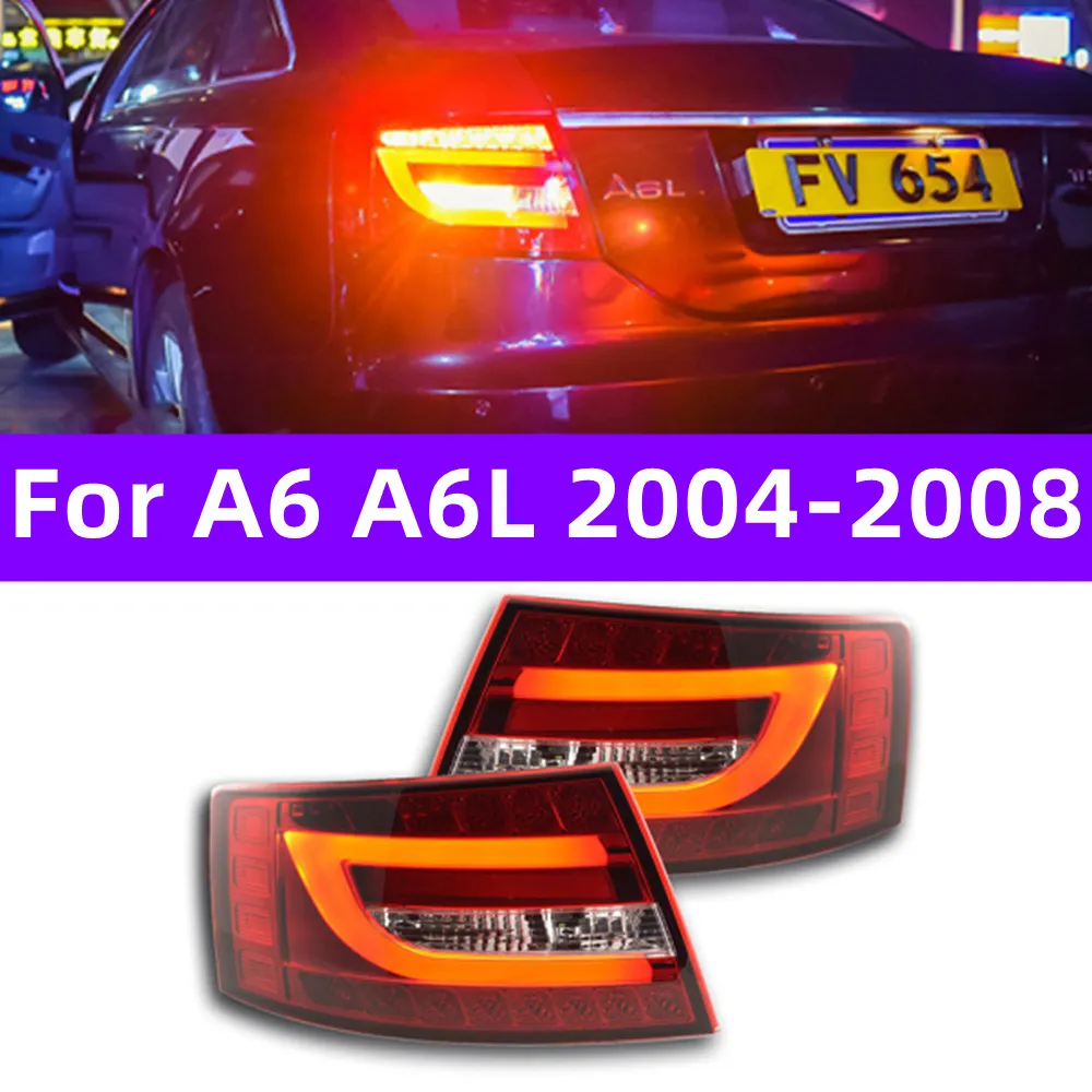 Bakljus för A6 A6L 2004-2008 bakljus baklampan ledde drl löpningssignalbroms vänder parkeringsljus
