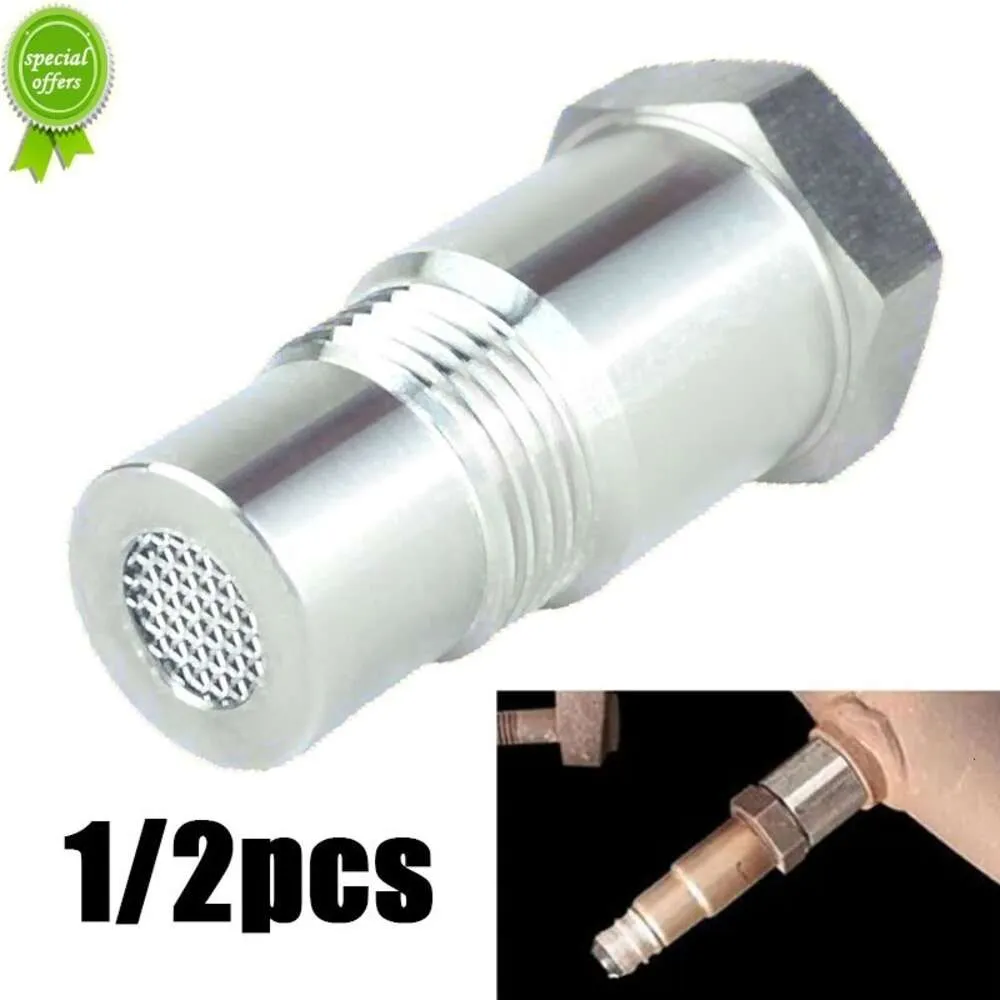 Nouveau 1/2 pièces filtre d'extension capteur d'oxygène connecteur prolongateur entretoise filetage interne M18 * 1.5 adaptateur en acier inoxydable pièces de voiture