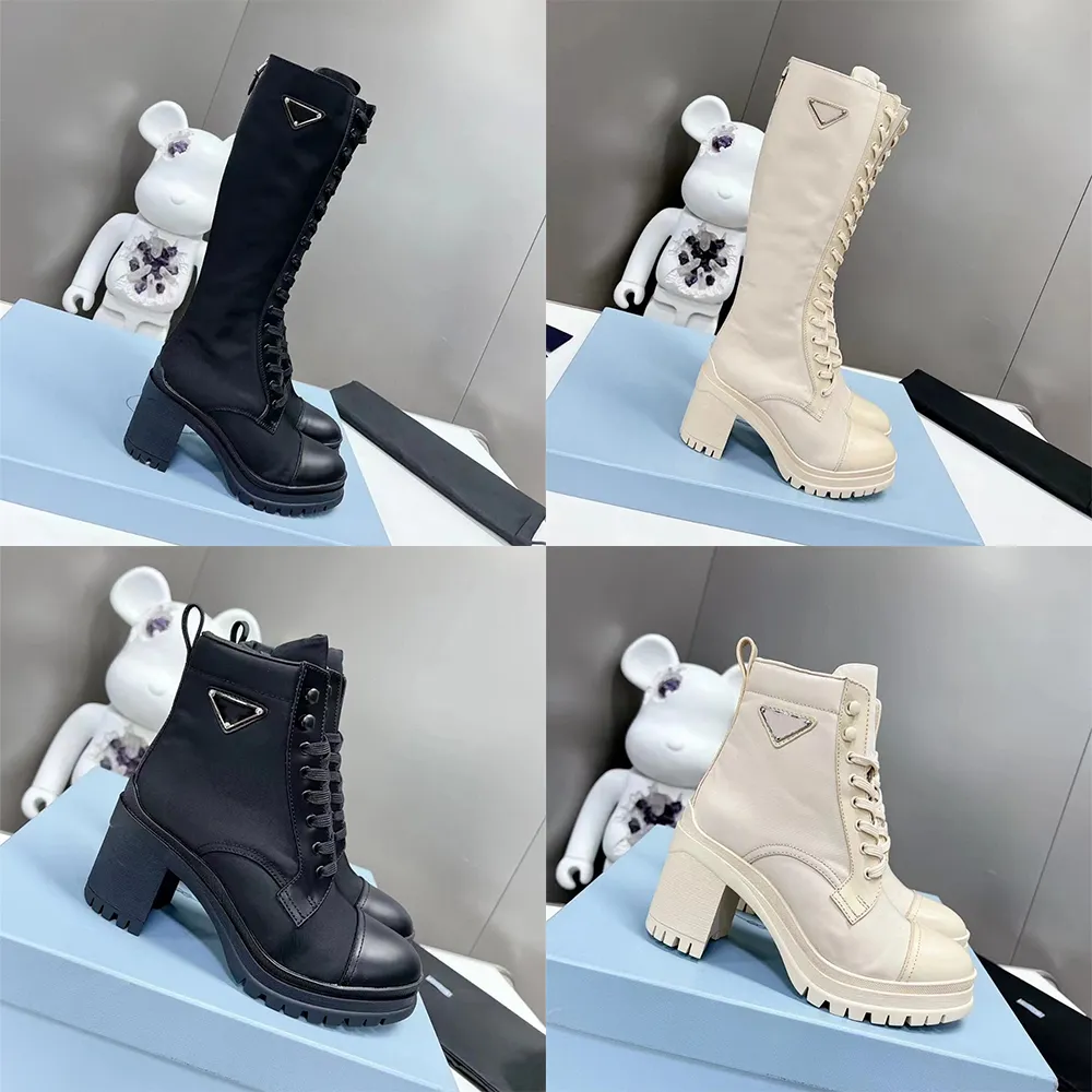 Australia designer Top quality Women Boots shoes Black Platform Shoes Over the Knee Leather Shoe Combat White Cowboy Chelsea boot Women Knee Cowskin