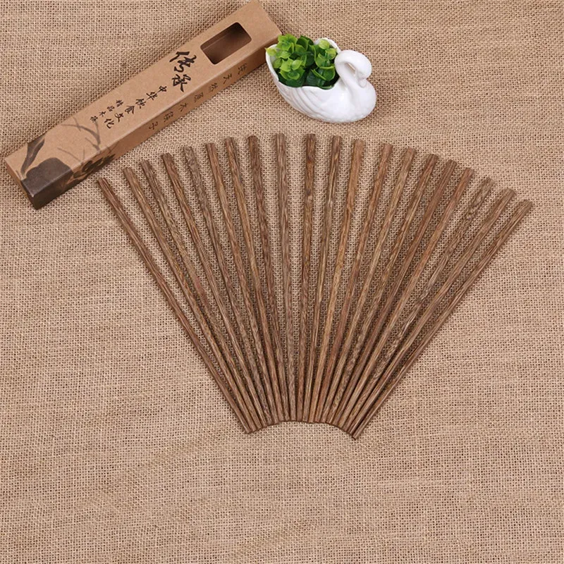 木製の竹の箸の健康皮のワックスのテーブルウェアディナーウェアハシ寿司中国語