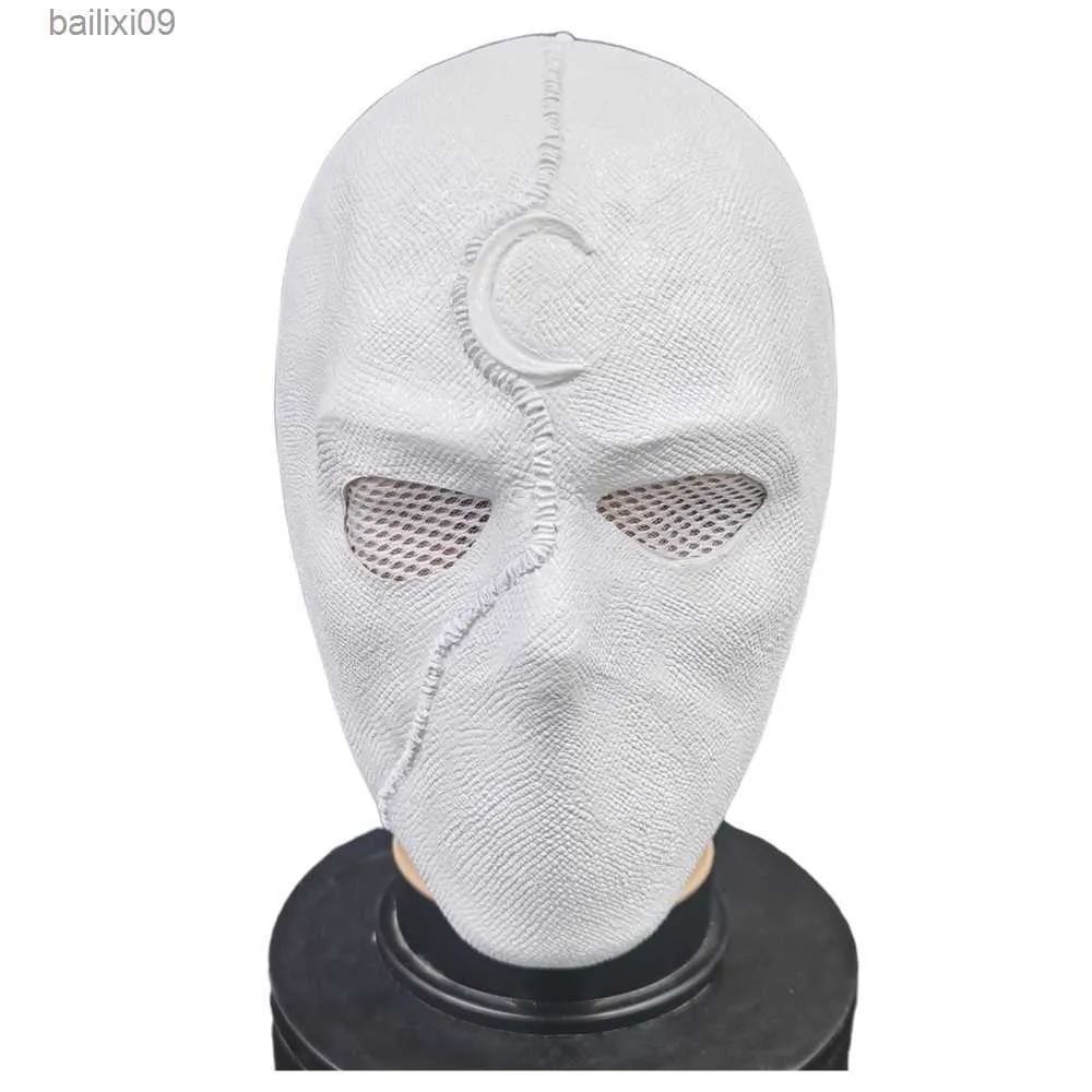 Party Masks Moon Knight Mask Halloween Fancy Dress Party Cosplay Latex Masks Hjälm Masquerad Party Props T230905