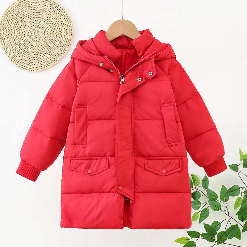 Wintermantel Mit Kapuze Mädchen Winterjacke Mit Pe Produktbild-Vorschau 3