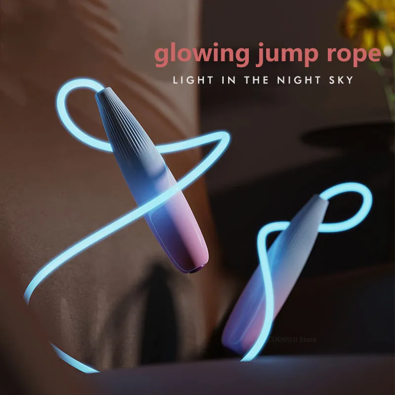 Jump Ropes Skipping Rope Gym Fitness Smart Luminous Ropeprimary Fluorescent Adult Weight Loss Sports 230904