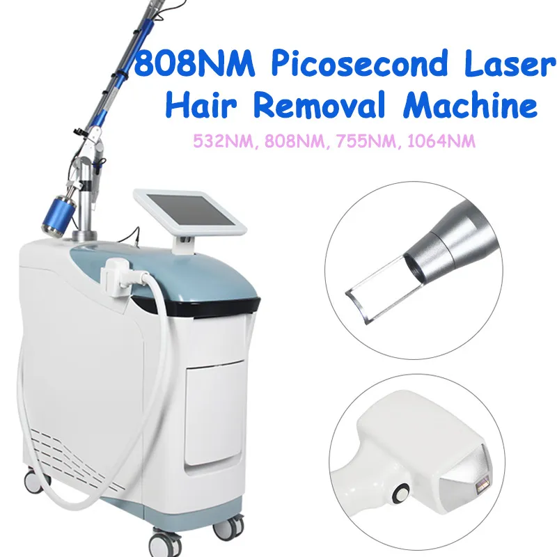 808 Macchina laser a diodi Ringiovanimento della pelle Capelli indolori Rimuovere l'attrezzatura di bellezza per la rimozione di Pico Laser Ance