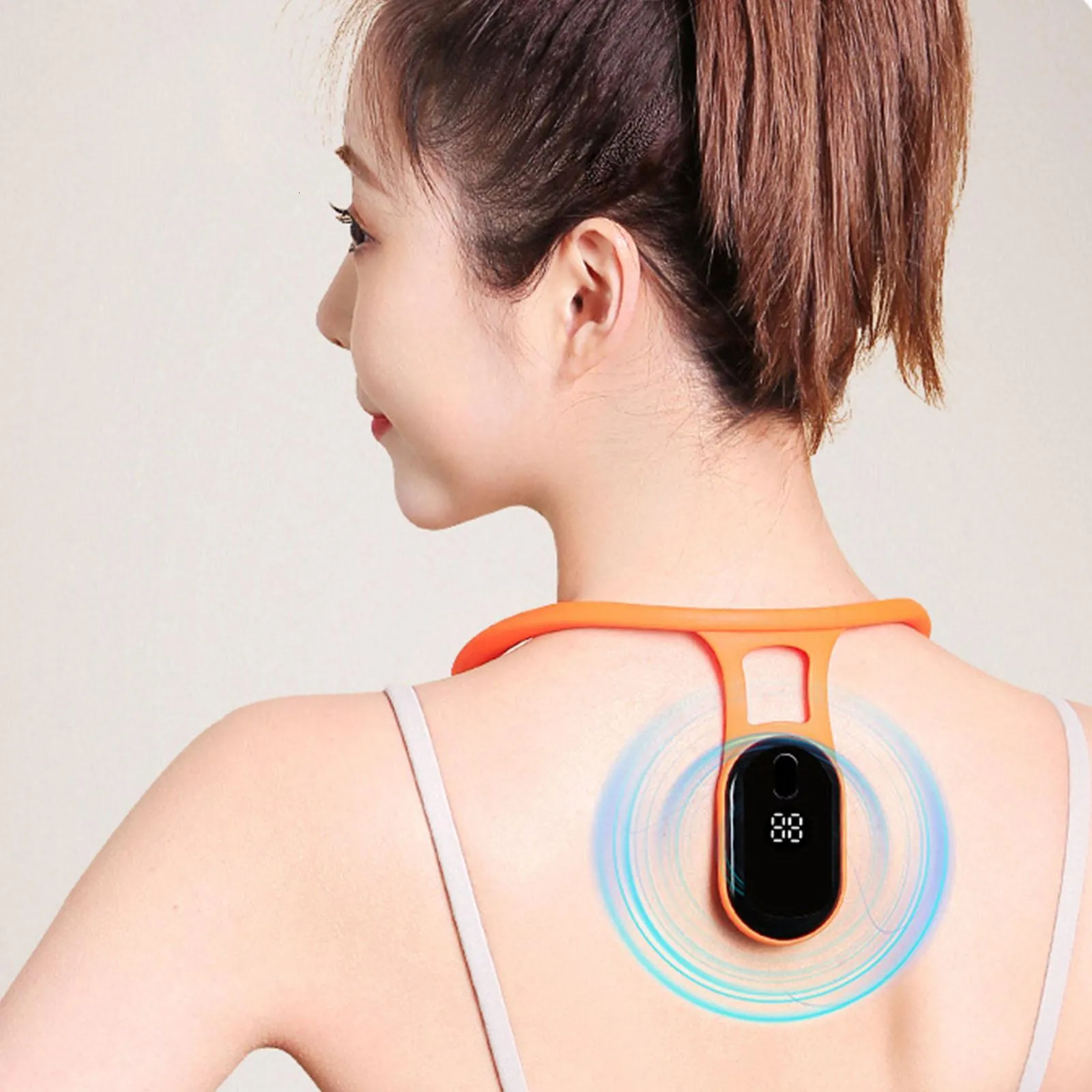 Neck Instrument Ultrasonic Lymphatic Soothing Neck Massager - Posture Corrector & Back ...