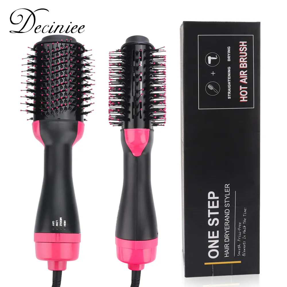 Secadores de cabelo 1000W secador de ar escova styler e volumizer alisador modelador pente rolo um passo sopro de íon elétrico 230904