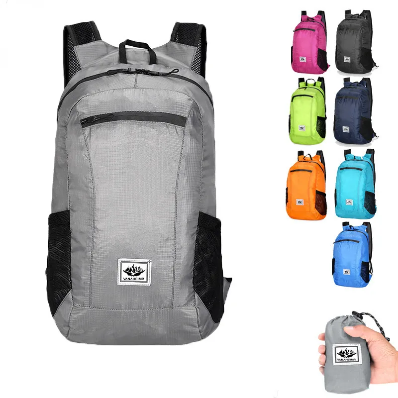 School Bags 20L Lightweight Backpack Ultralight Packable Foldable Rucksacks Outdoor Travel Hiking Kids Men Women Small Mini Waterproof Bag 230905