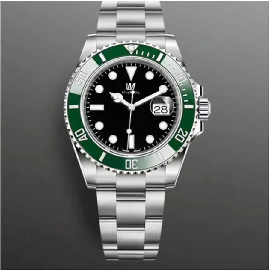 Mais recente 2021 41mm preto verde relógio automático masculino limpo fábrica 3235 relógios limpo moldura de cerâmica eta masculino aço 126610 mergulho w236s