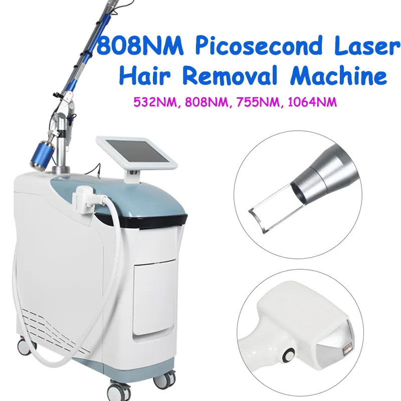 Máquina de remoção de pelos a laser 808nm, tratamento de boneca preta, pico laser, q-switch, remoção de tatuagens, máquina de beleza