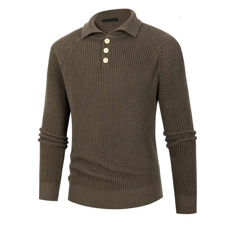 Chandails pour hommes Automne hiver Pull décontracté revers marque de luxe pulls mode chaud hommes chandails tricotés vêtements Ropa Hombre Pull 230904