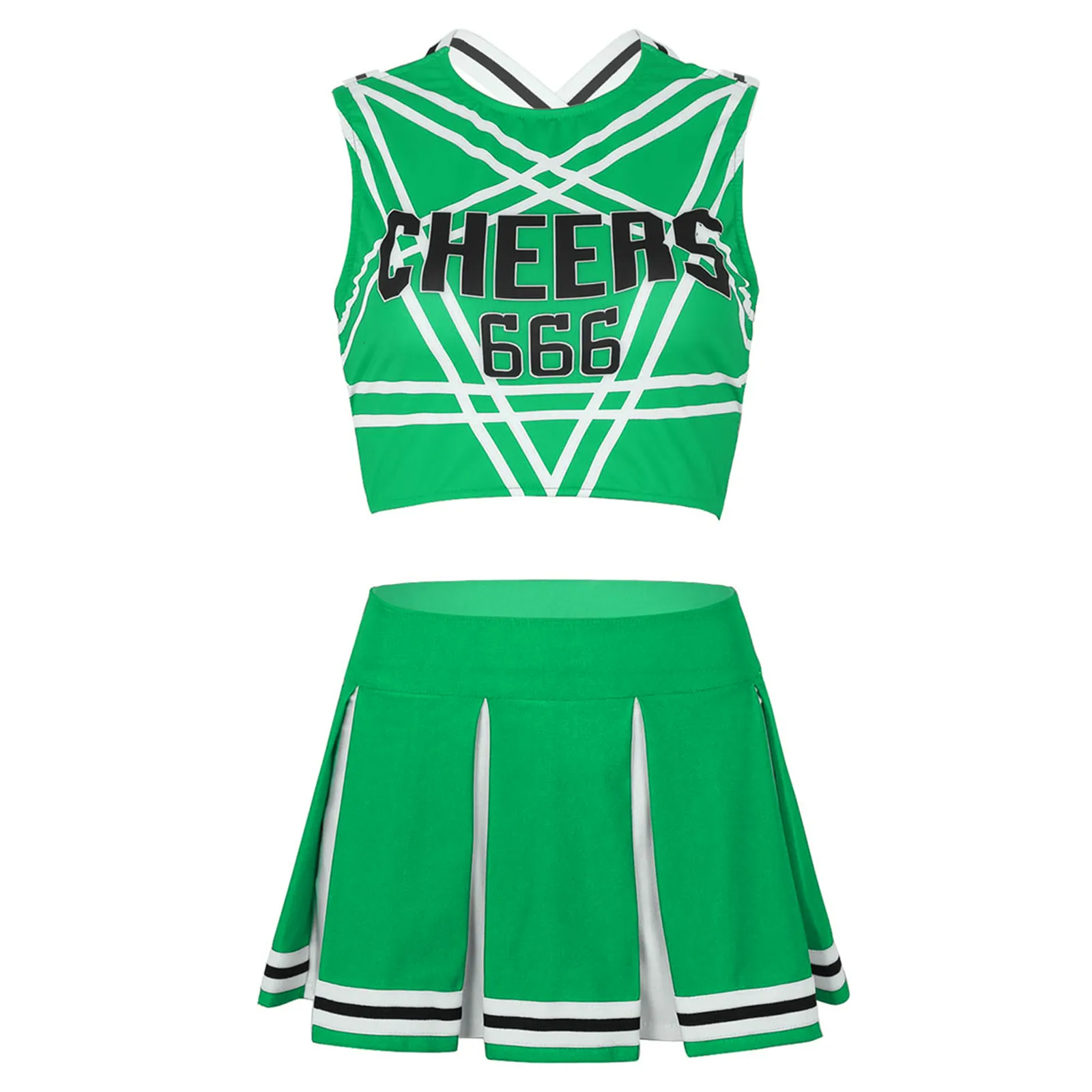 Cheerleader skirt green hotsell