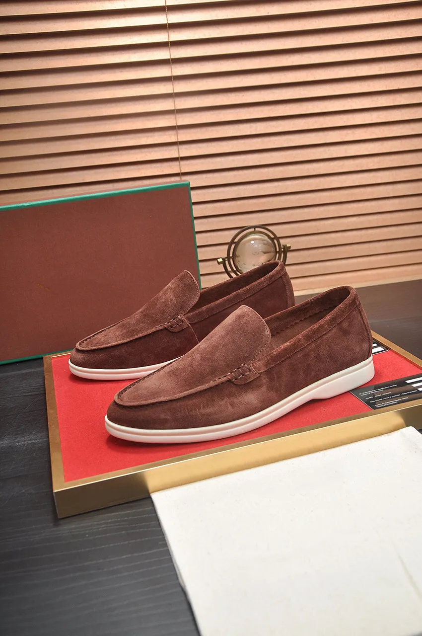 Italie Brand Loross Walk Mandons en daim Chaussures Chaussures hommes Femmes à la main