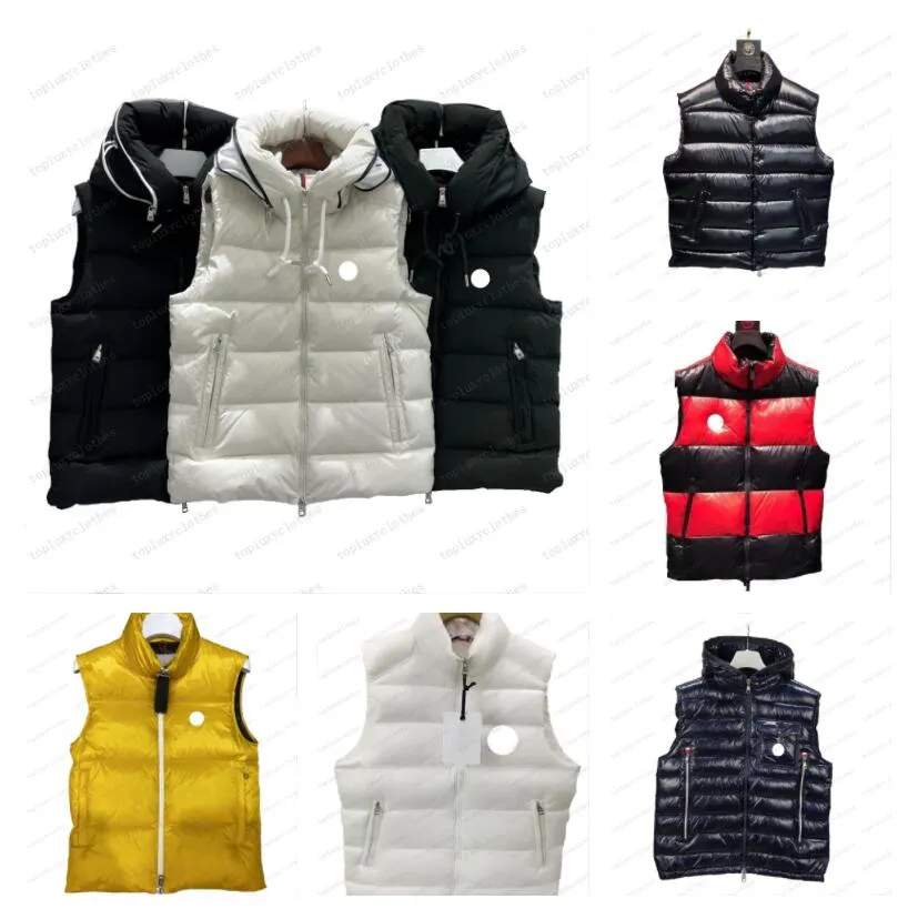 Designer masculino regata quente regata masculina ajuste para baixo casaco para baixo casaco feminino moda ao ar livre inverno sem mangas design