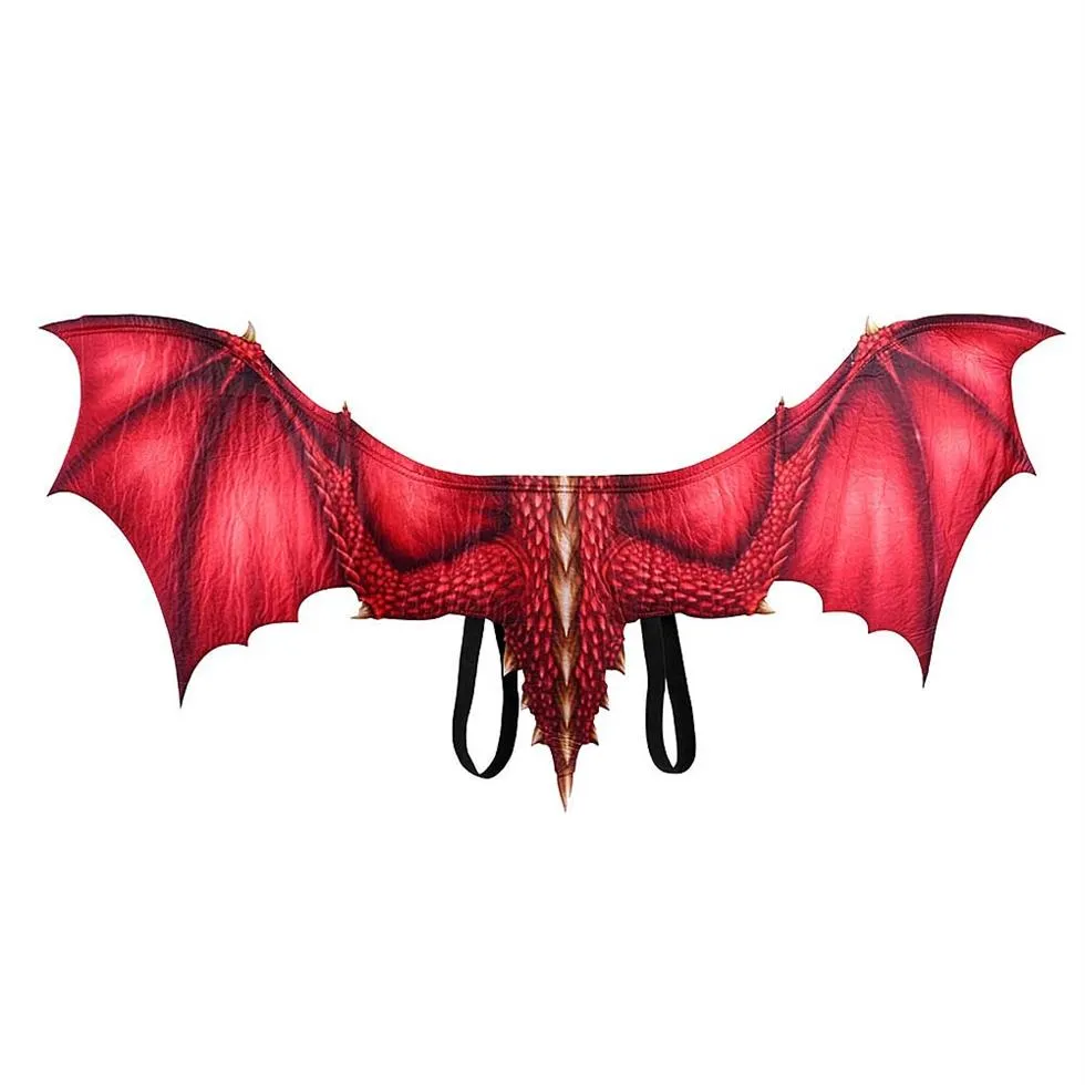 Halloween Mardi Gras accessoires de fête hommes femmes Cosplay ailes de Dragon Costumes en 6 couleurs DS18004306m