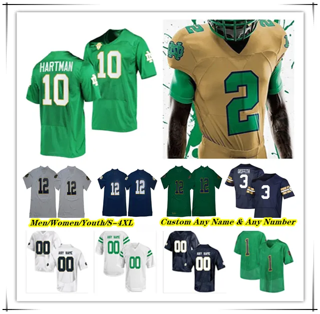 Personnalisé Notre Dame ND Fighting Irish College Football Jerseys Joe Montana Sam Hartman Audric Estime Jeremiyah Love Gi'Bran Payne Jayden Thomas Jaden Greathouse KISER