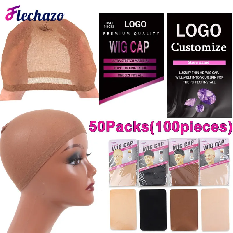 Wig Caps Topi Untuk Wanita Jumlah Besar 50 Pak 100 Buah Topi Stoing Dipakai Di Bawah Jaring Rambut Tenun Nilon Elastis Dengan Cusotmize 230905