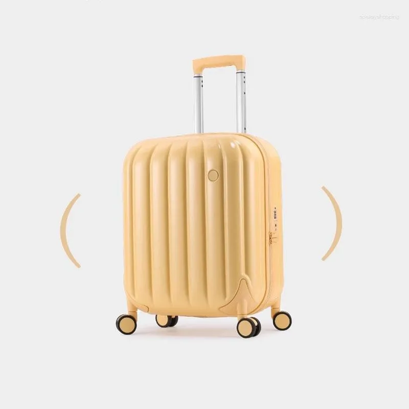 Suitcases Bread Luggage Good Looking Suitcase On Wheels Women 20 Inch Lightweight Small Boarding Cabin Password Travel