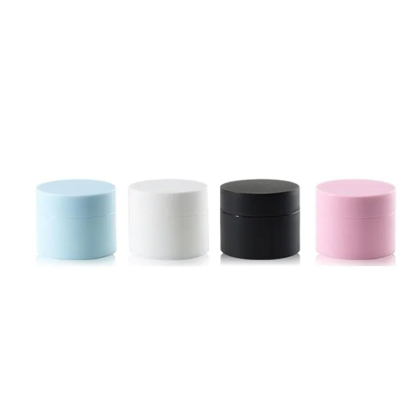 Packing Boxes Wholesale High Quality 5G 15G 20G 30G Pp Cosmetic Cream Jars Bottles With Lid Empty Lotion Container Black Blue Pink Whi Dhjc5