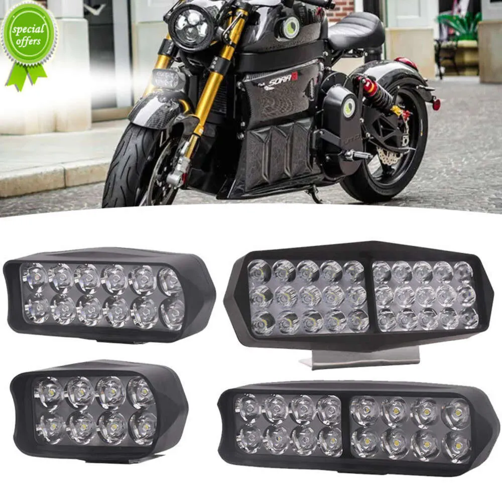 New 1pcs Motorcycle Headlight LED Driving Lights Waterproof Auxiliary Headlight Scooter External Spotlight Fog Light Accessories