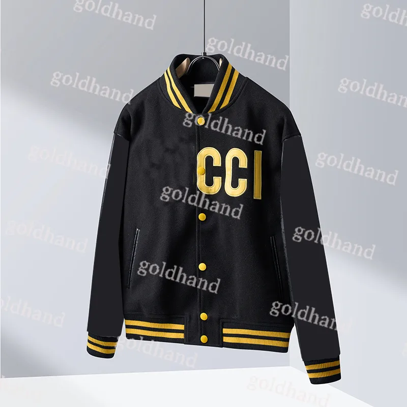 Casacos de beisebol de luxo Designer Mens Varsity Jacket Marca Carta Impressa Outerwear Jaquetas de Manga Longa