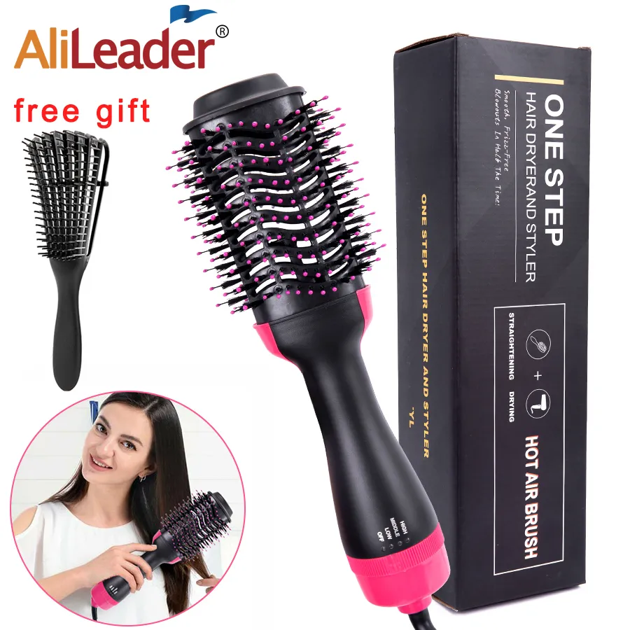 Haartrockner 3 in 1 Trockner Air Brush Styler Volumizer One Step Glätteisen Lockenwickler Elektrischer Schlag Nass und Trocken Gebraucht 230904