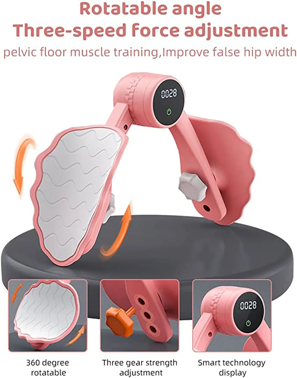 Appareil D'entraînement Cuisses Et Plancher Pelvien - Rotation 360°, Compteur Intelligent - Pour Femmes, Post-accouchement, Maison - 2
