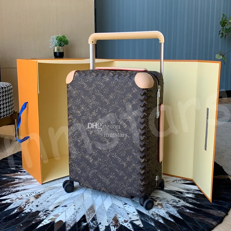 Horizon 55 Gepack Mit Hart Sitzender Tasche Beschichtetes Leinwand Leder Ttim Designer Aluminium Hardware Reisebox Ziehen Sie ReiBverschluss Kofferraumtasche Koffer Von 645 41 DHgate