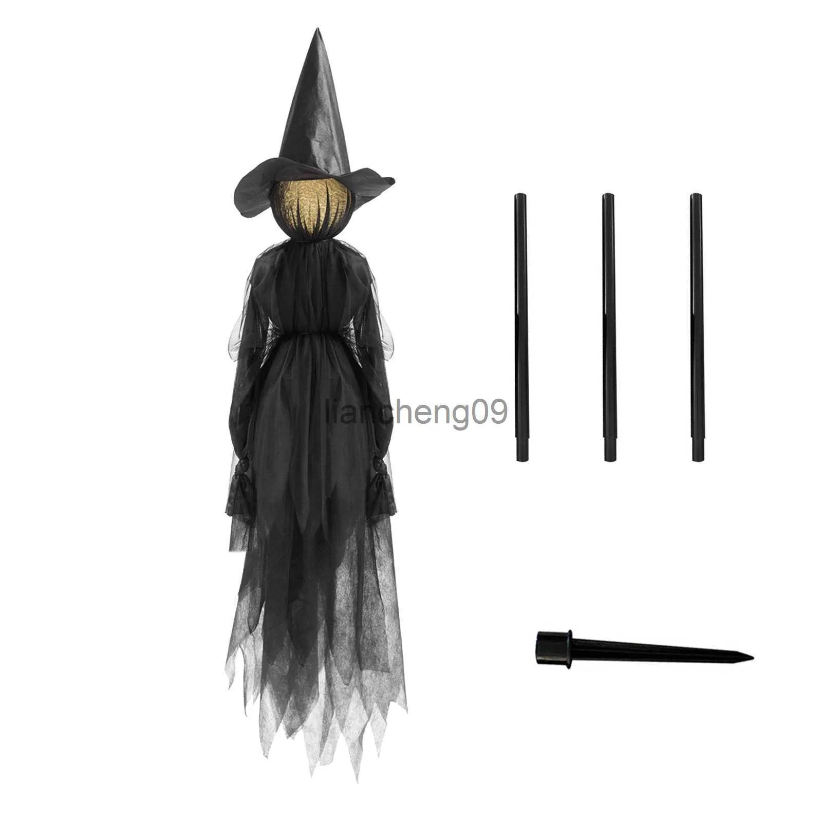 Party Decoration Halloween Glow Decorations Outdoor 1.2M Large Black Holding Hands Screaming Witches Scary Decor for Home Outside Yard Lawn x0905