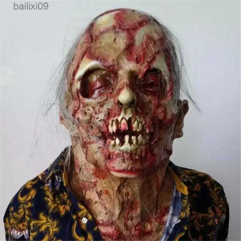 Party Masks Halloween Horror Mask Zombie Masks Party Cosplay Bloody Disgusting Rot Face Scary Masque Masquerade Mascara Terror Masker Latex T230905