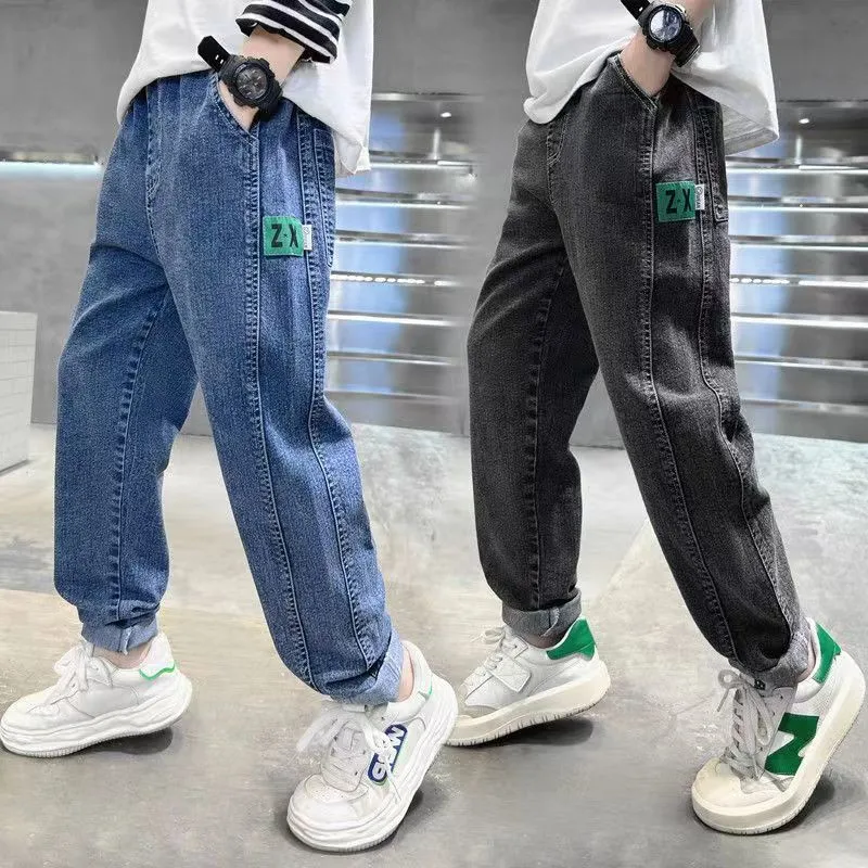 Buy Rolanko Boys Baggy Jeans Elastic Straight fit Stretch Denim Pants Loose  Kids Clothes, A2-plaid, 12-14 at Amazon.in