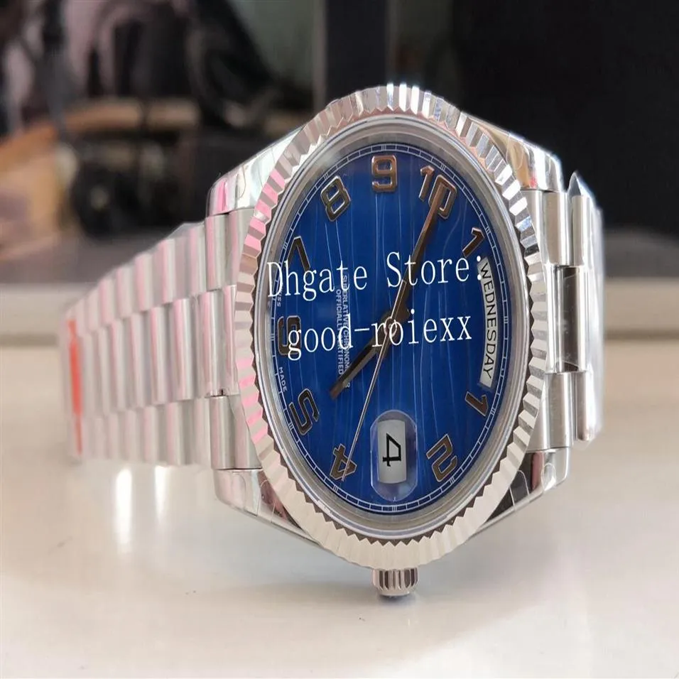 Luminous Men's Watches Men Bp Factory Watch Flete RAMEL Blue Quadrant Roman Motif Ara Arab Automatic 2813 Asia Steel Day Dat3236