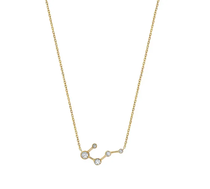 Logan Hollowell Big Dipper Necklace Necklace Designer Jewelry Engagement Ring女性のためのカスタムデザイナー14Kイエローゴールド14Kローズゴールド