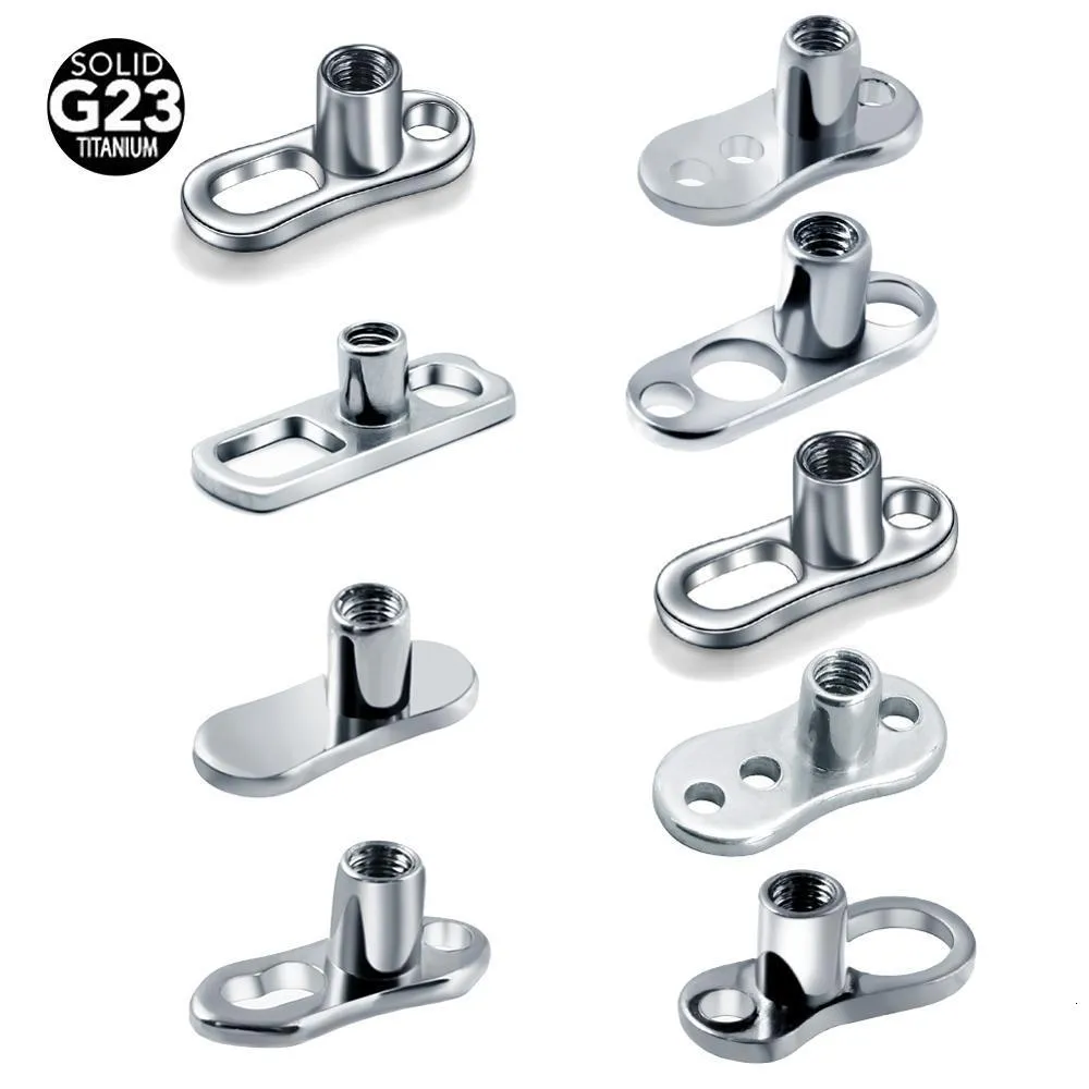 Pierścienie przyciskowe Bell Bell 10pcs/Lot G23 Micro Dermal Ruchy Zestaw Kotwica skórna Podstawa Skinner Diver Dermal Base Seksowne ciało Kręgi Biżuteria 14G 230905