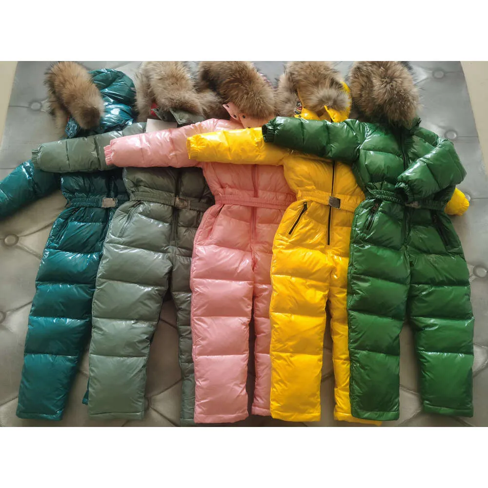 Bebek Bodysuit Aşağı Ceket Puffer Ceket Erkekler ve Kızlar Yeni doğan Sıcak Ceket Doğal Kürk Yaka Beyaz Ördek Dolgulu Dolgs Southear Down Ceket Çocuk Noel Hediyesi SS