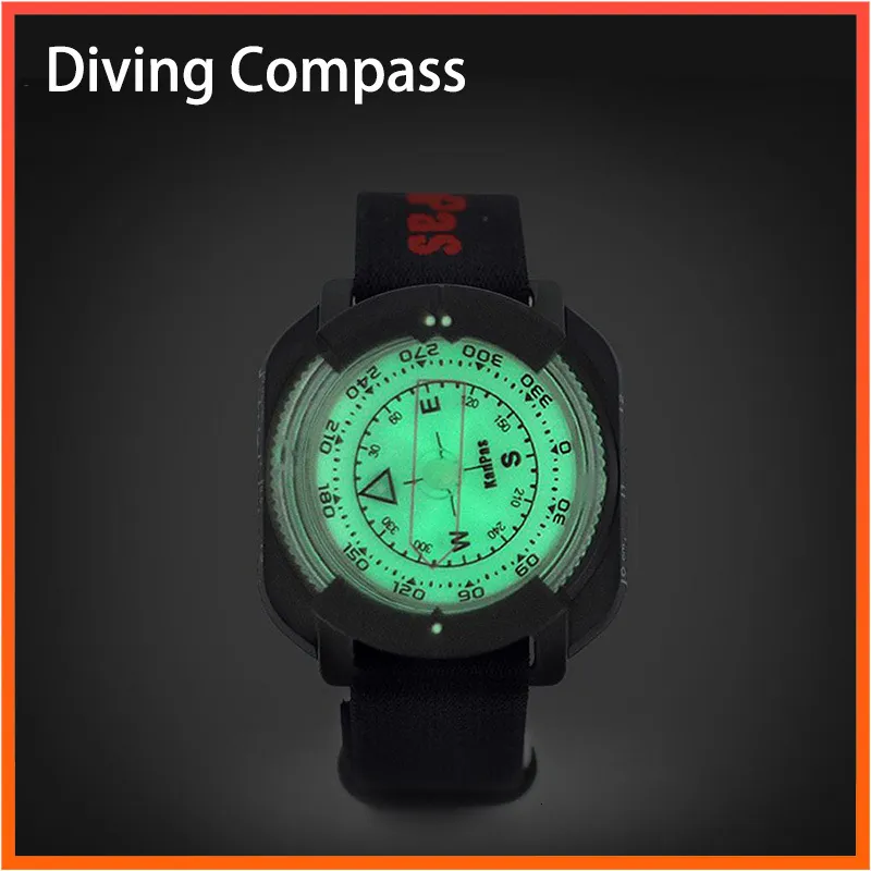 Outdoor Gadgets Outdoor Kompas Professioneel 60M /197Ft Duikkompas Waterdicht Navigator Digitaal Horloge Scuba Kompas voor Zwemmen Duiken 230905