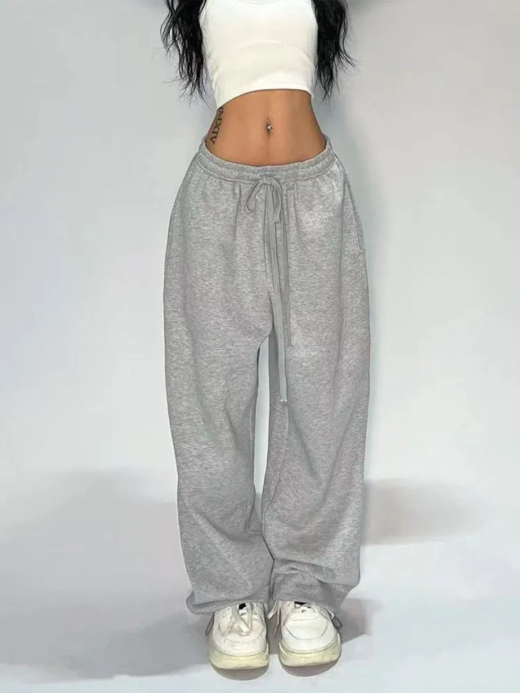 Women's Wholesale Factory Winter Drawcord High-Waist Sports Women's Loose  Straight Sweatpants Jogger Casual Sweatpants with Side Pockets - China  Straight Leg Pants and Casual Wear price