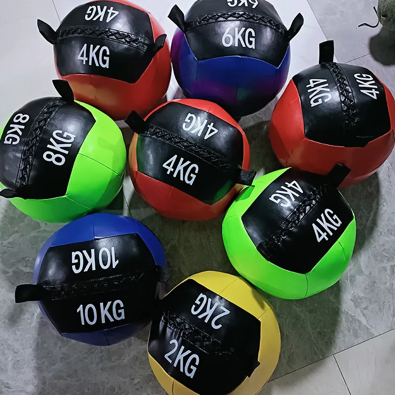 Fitnessbälle, Wand-Medizinball, Werfen, Rumpftraining, Slams, Kraft, Krafttraining, Heim-Fitness-Workout, kann 2 bis 15 kg tragen, frei entleerbar, 230904