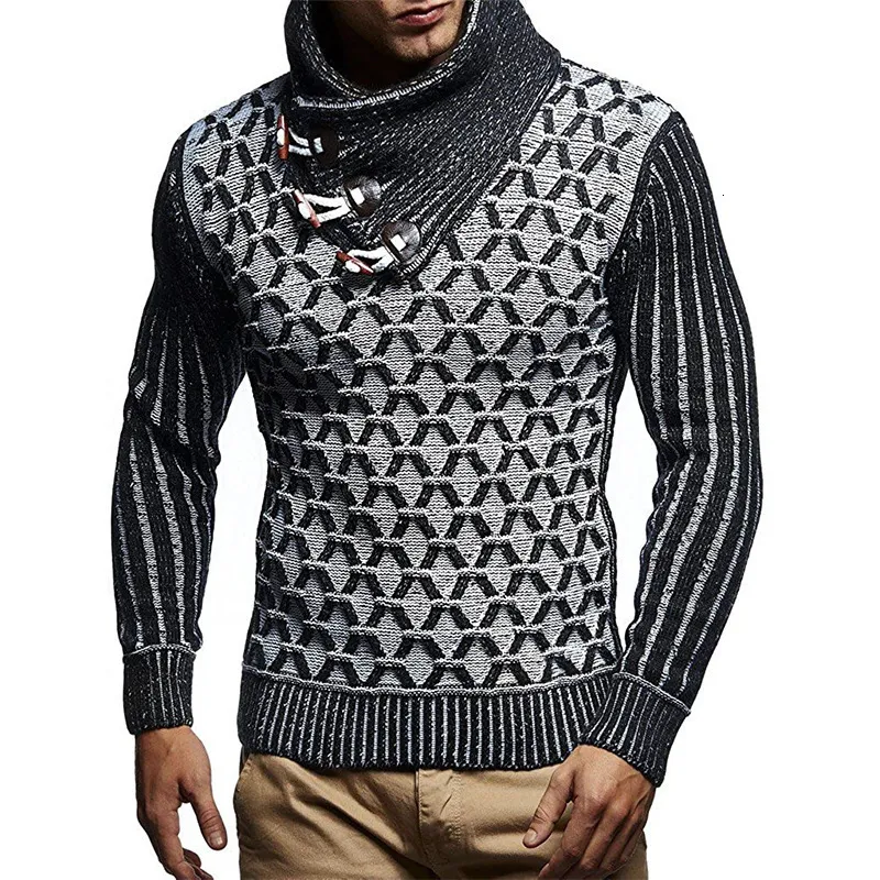 Maglioni da uomo Maglioni lavorati a maglia da uomo Dolcevita Maglioni lavorati a maglia a maniche lunghe Streetwear Autunno Inverno Maglioni basic caldi e morbidi per uomo 230904