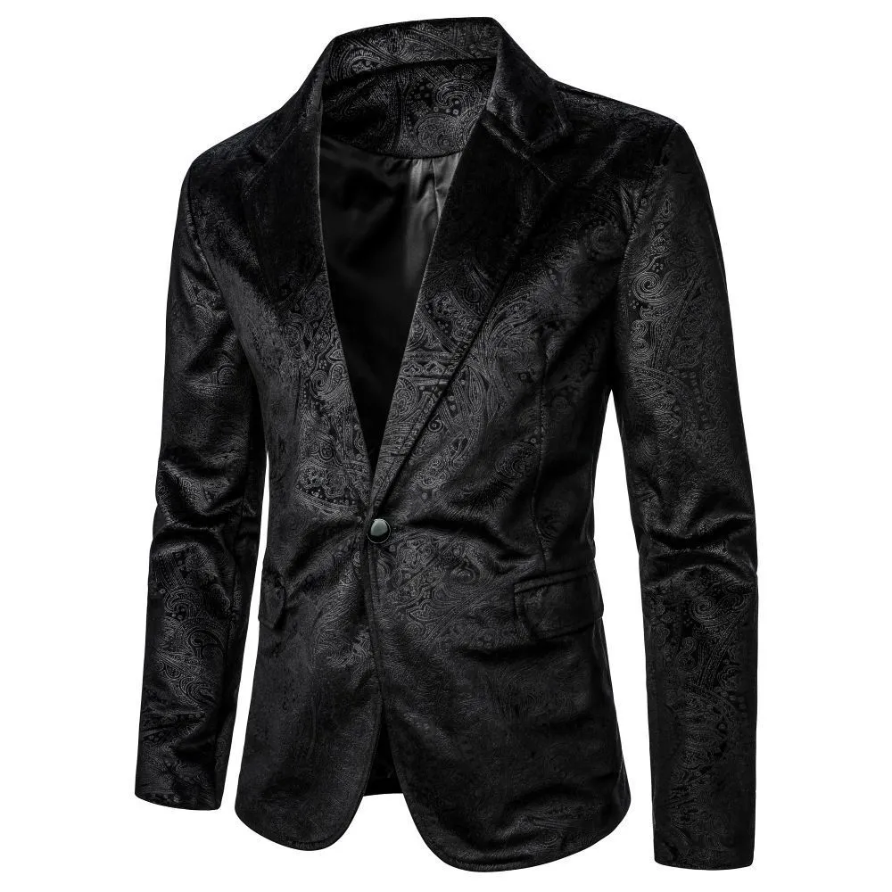 Costumes pour hommes Blazers Blazer Texture de grain Poche à motifs SingleButton Casual Night Club Bar Stage Conférence de mariage Dîner Wear 230904