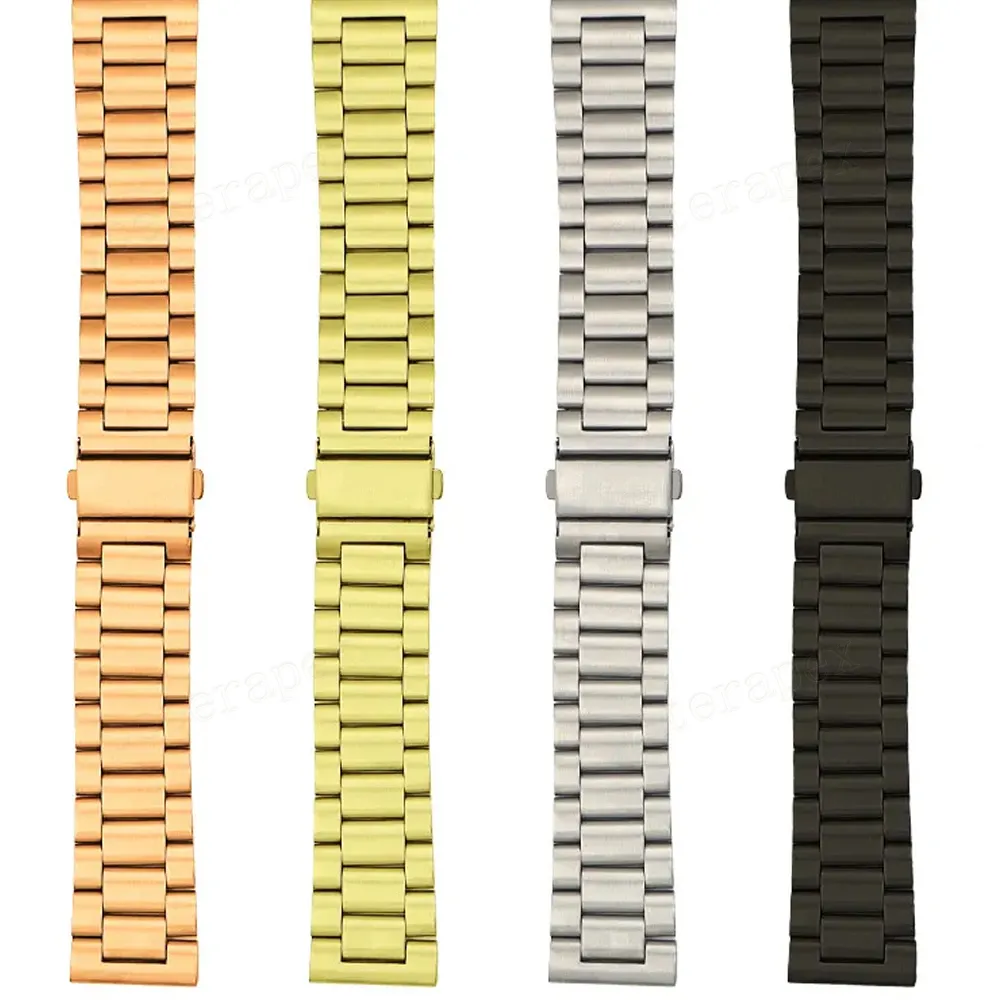 Pulseira de metal de aço inoxidável de 22mm 20mm para Samsung Gear S3 Frontier Classic Watch Band Strap Pulseira de aço inoxidável SM-R760 SM-R770 Metal