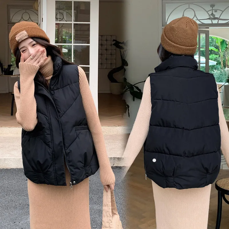 lu-03 Womens Down Parkas Puffer Vest Jacket Mulher Jaquetas Sem Mangas Casaco Designer Primavera Outono Outwears Casacos Blusão