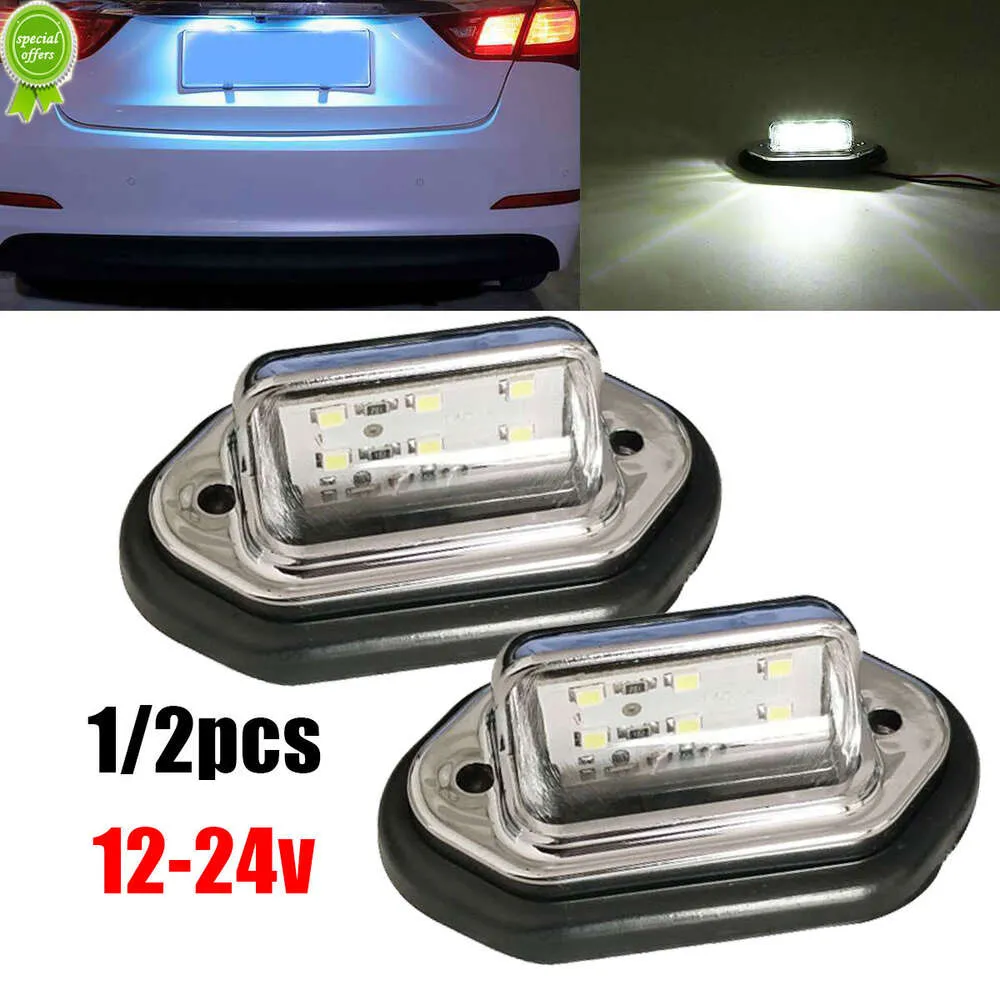 Yeni 1/2pcs 6 SUV kamyon lambası için LED araba plakası ışığı Işık Su geçirmez otomatik ışık 12-24V Beyaz Aydınlatma Evrensel