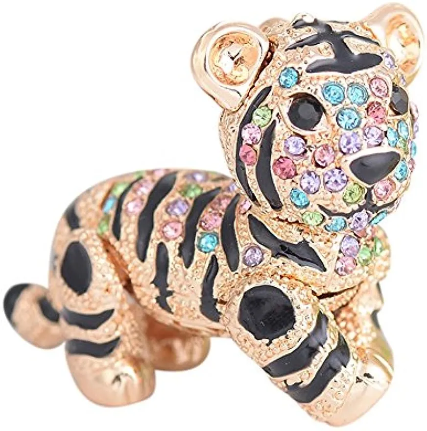 Araba Keychain Rhinestone Enfes Tiger Anahtar Keychain Tahtası Çanta Anahtar Zincir Tutucu Kadın Çanta Takıları 1221340