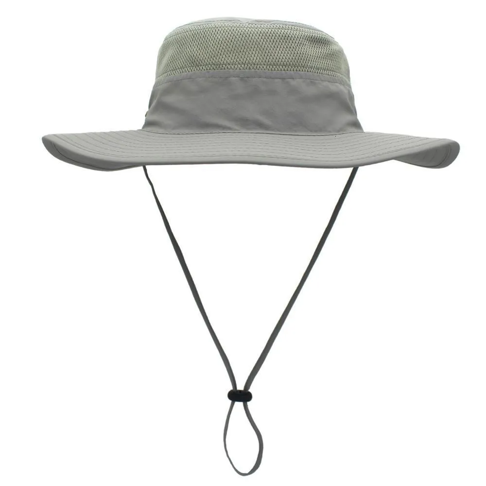 Breda randen hattar hink connectyle Men 'Summer Sun Hat Upf 50 andningsbart fast justerbart vindtät fiske 230904