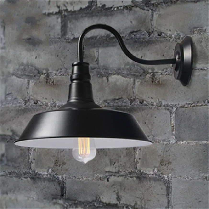 Vintage Industrial Retro Age Stile semplice Barn Lampada da parete Sconce Indoor Outdoor Luce puleggia BB ristorante bar illuminazione corridoio a226c