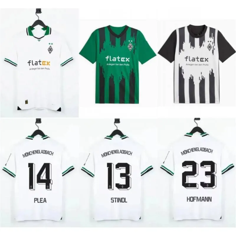 2023/24 Borussia Mönchengladbach Soccer Jerseys 2024 CVANCARA WEIGL HONORAT NEUHAUS Chemises Hommes PLEA KRAMER ELVEDI HACK Football Uniformes Kit enfants