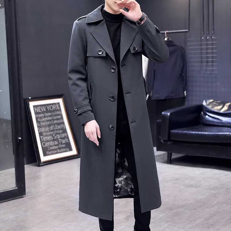 Men's Trench Coats Arrival Spring Autumn Windbreaker Handsome Coat Casual Large Fashion Men Plus Size M L XL 2XL 3XL 230904