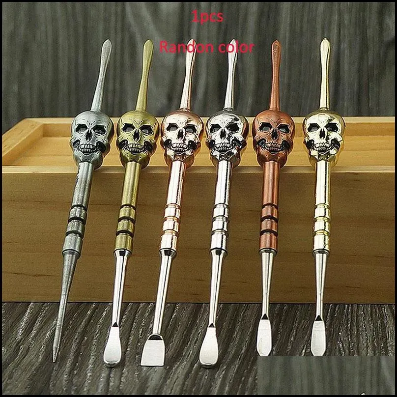 4 colors stainless steel pipe dabber tool wax 120mm dab oil wax cleaning smoking bong accessories