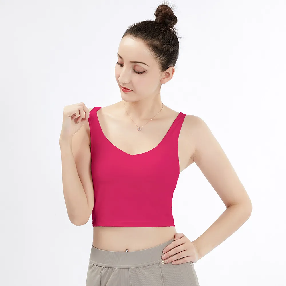 Kadın U Back Sport Bra Classic Popüler Fitness Tank Spor Salonu Yog Ye Yelek Güzellik Geri Dövme Geri Dönebilir Göğüs Pedi Toptan