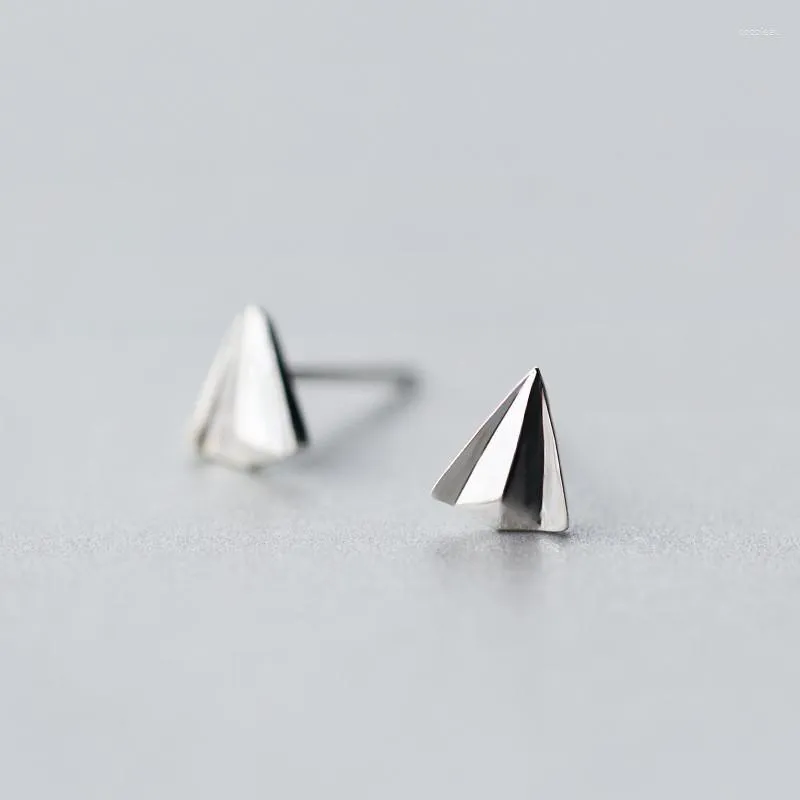 Stud Earrings 925 Silver Needle Paper Airplane For Women Elegant Wedding Jewelry Brincos Eh282